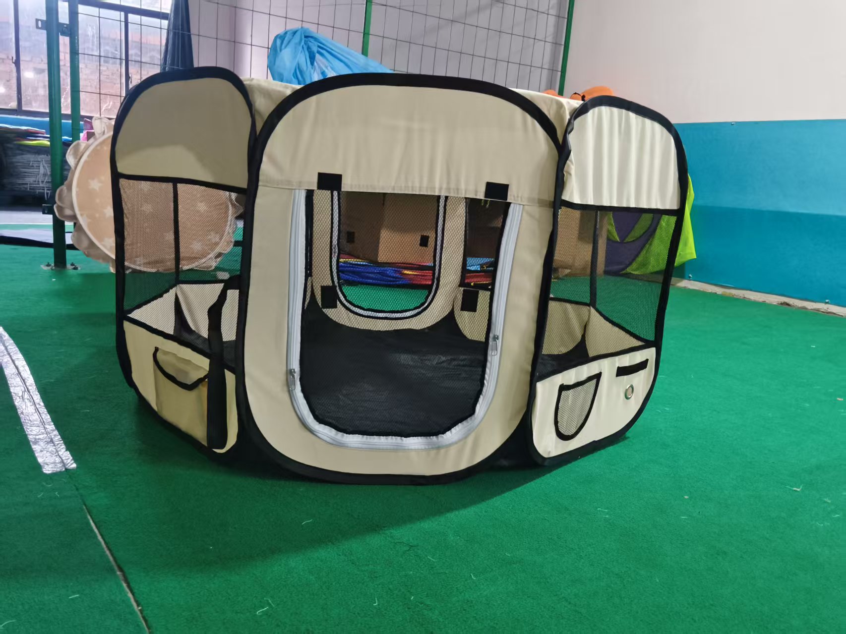 Foldable pet playpens